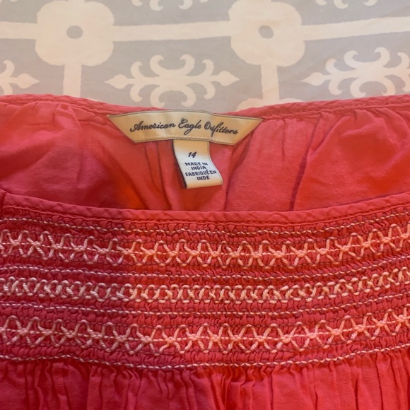 American Eagle Outfitters Pink Embroidered Top - Picture 2 of 4